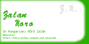 zalan moro business card
